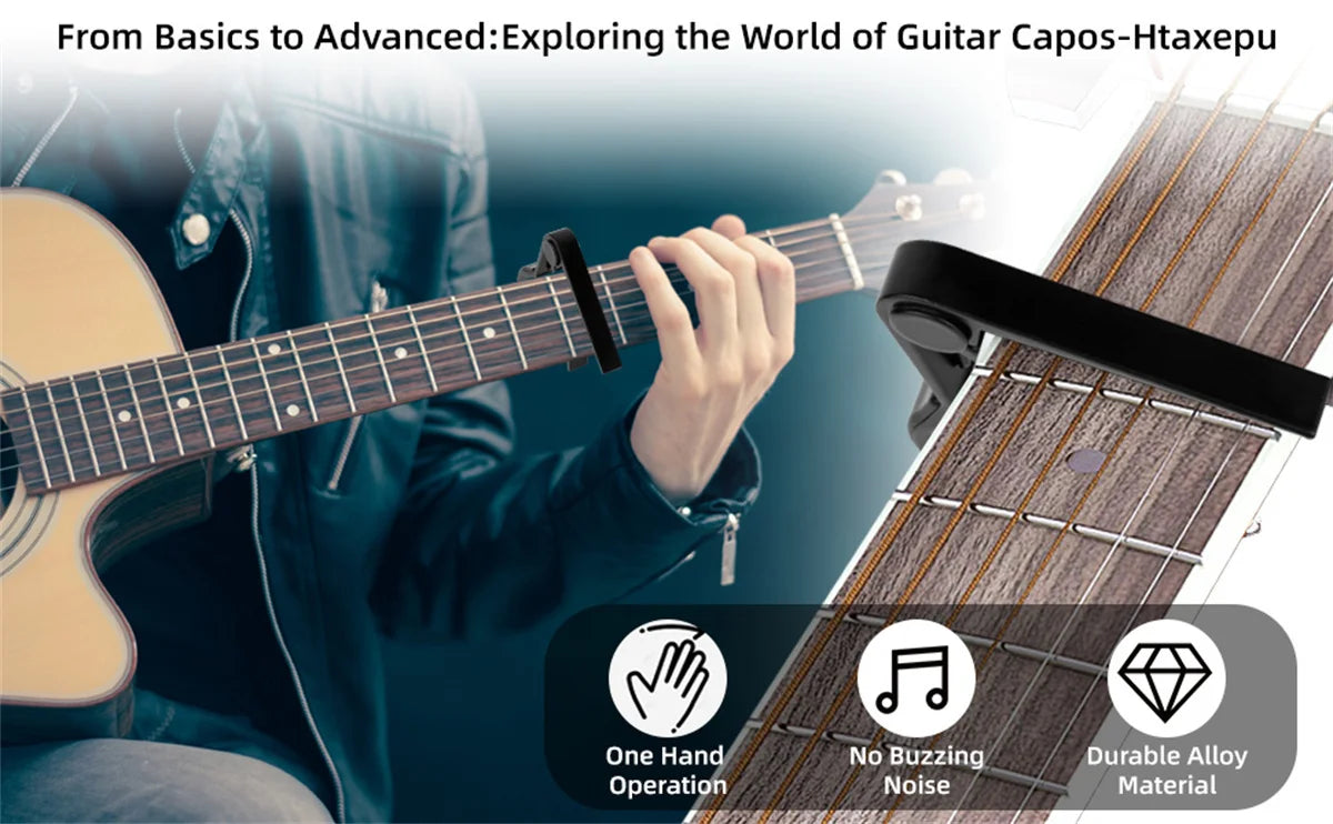 Miwayer Guitar Capo - Precision Tuning, Buzz-Free Design for 6-String Acoustic, Electric & Classical Guitars + Ukulele