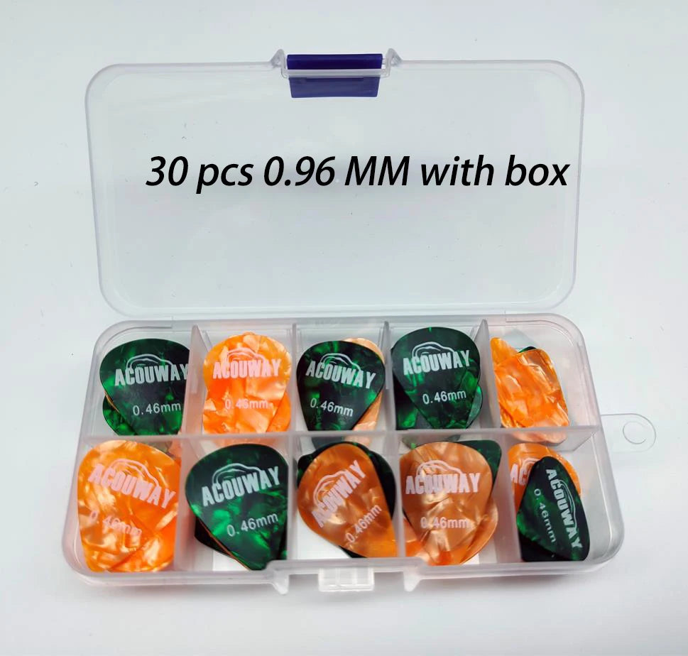 50 Pieces Celluloid Guitar Picks Mediator Thickness 0.46 /0.71/0.96/1.2 MM Electric Bass Pick Plectrum Guitar Accessories