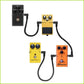 6Pcs Guitar Effect Pedal Cable Connecting Line 6.35Mm 1/4 Inch Audio Cable 6 Inch Right Angle Cord Copper Wire