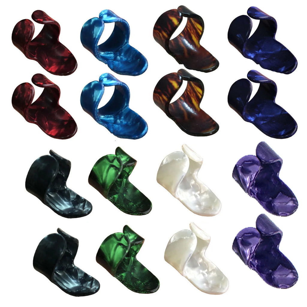 10pcs Guitar Finger Picks Thumb/Index Sizes Fingerstyle Protector Anti-Slip Design Bass Acoustic/Electric Guitar