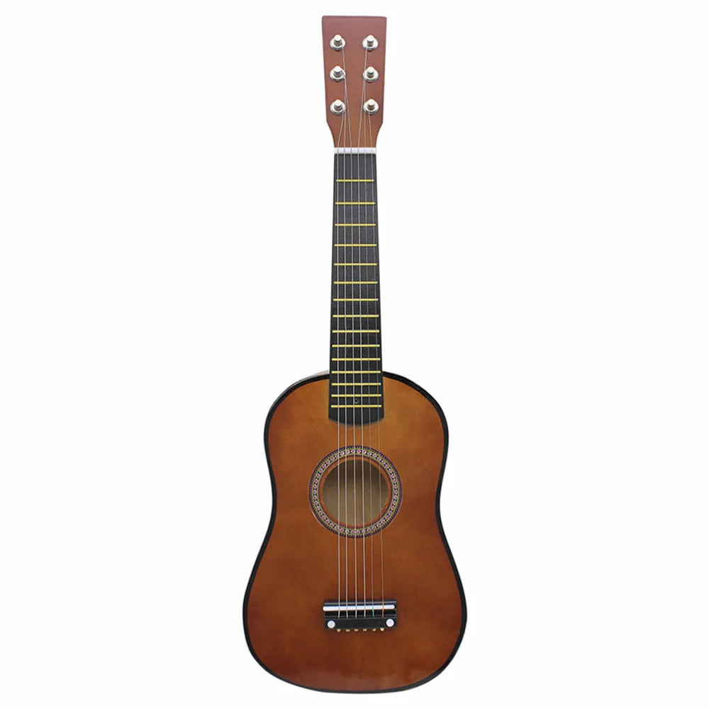 Kids Guitar Musical 23 Inch Classical Ukulele Educational Acoustic 6-String Beginner Instrument Brown Folk Acoustic Guitar