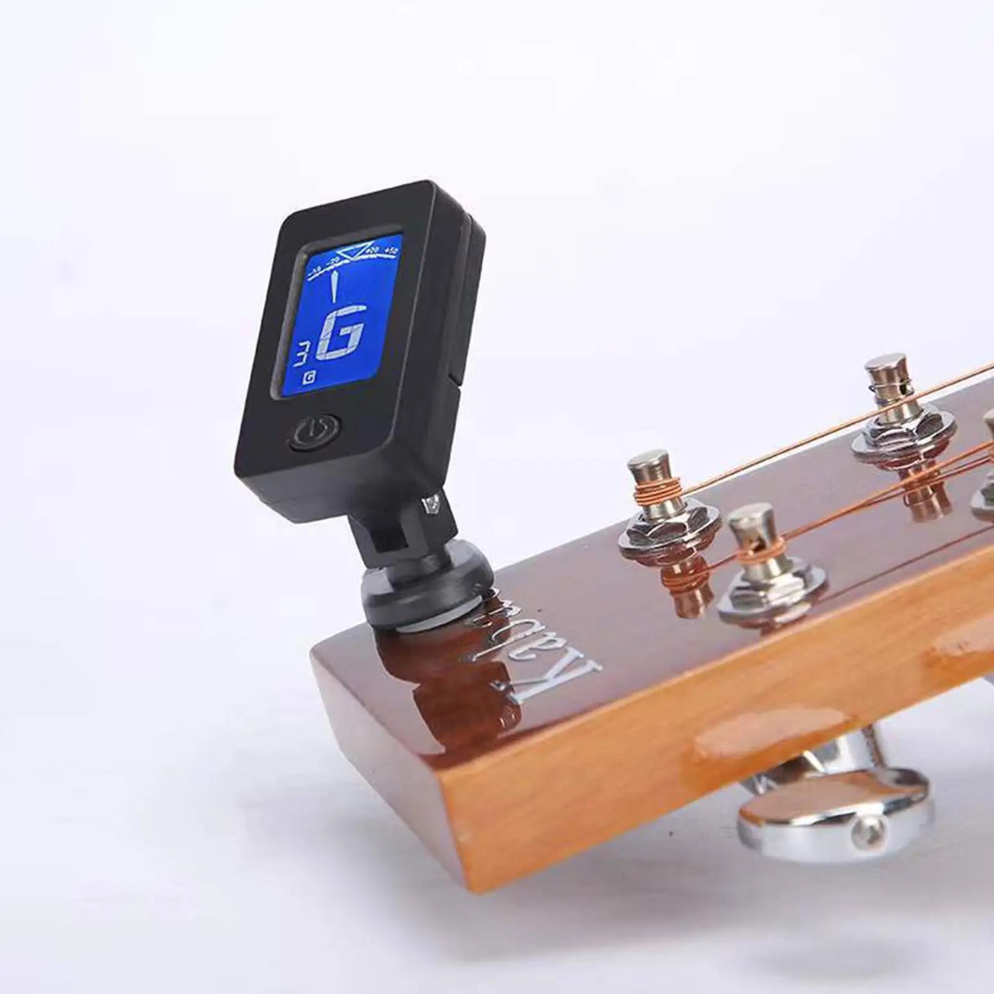 Guitar Tuner Device 12-Tone Ukulele Bass Violin Tuner Portable Automatic Vibration Transmission Instrument Tuner Accessory