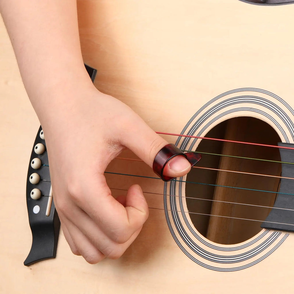 10pcs Guitar Finger Picks Thumb/Index Sizes Fingerstyle Protector Anti-Slip Design Bass Acoustic/Electric Guitar