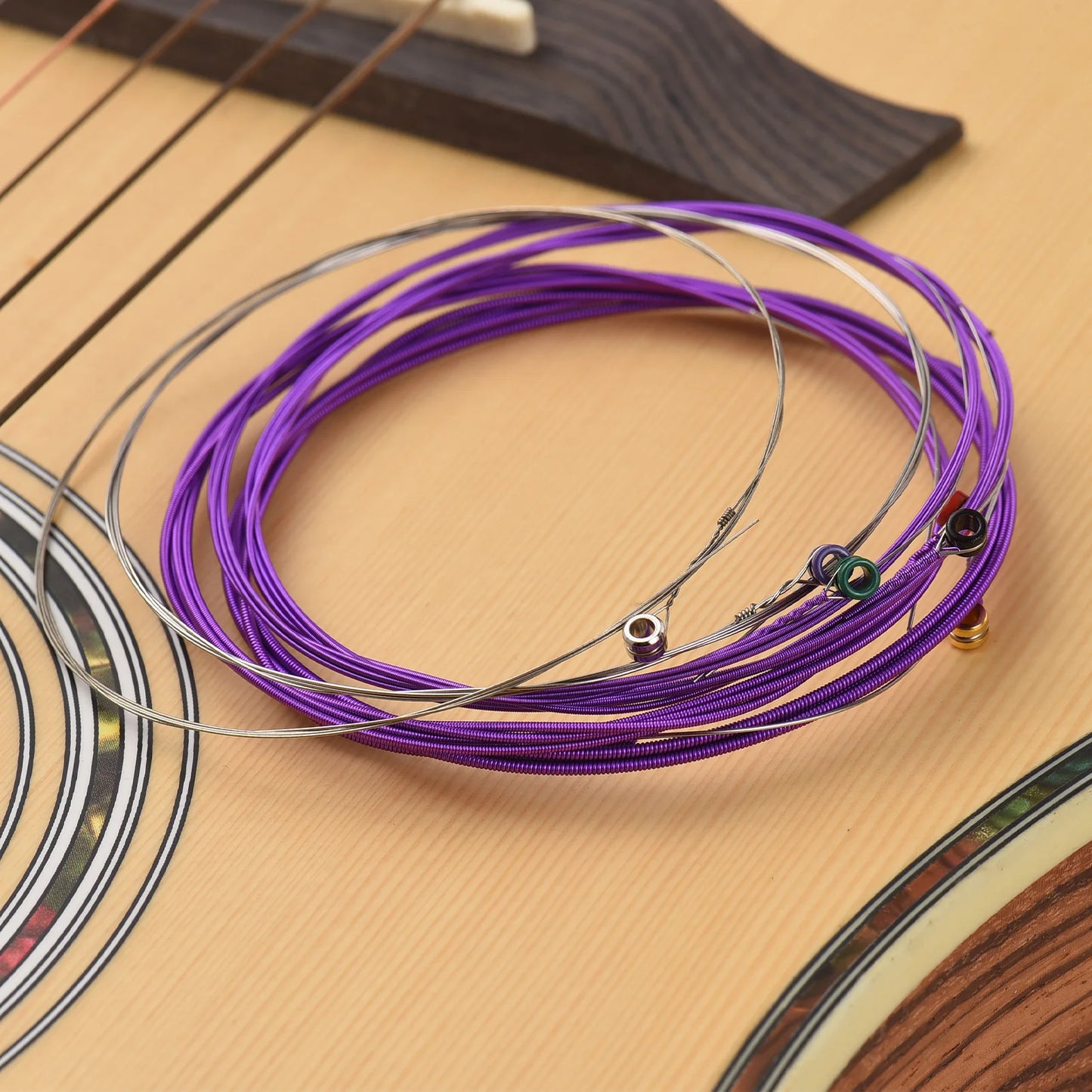 1 Set of 6 Guitar Strings Electric and Acoustic Guitar Strings Replacement Steel String Guitar Accessories Kit