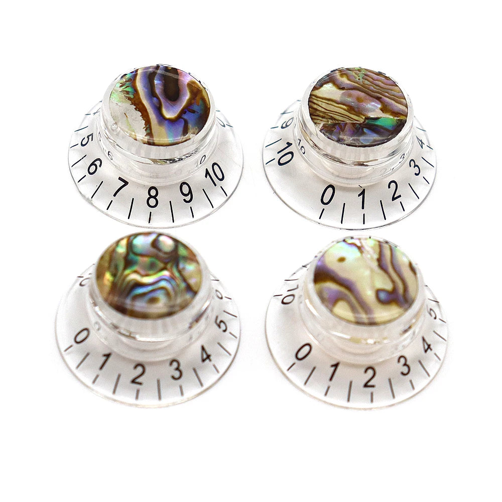 3pcs/4pcs Guitar knobs Abalone Hat Knobs Volume Tone Control Knobs Guitar Knobs for LP ST SQ Electric Guitar Parts