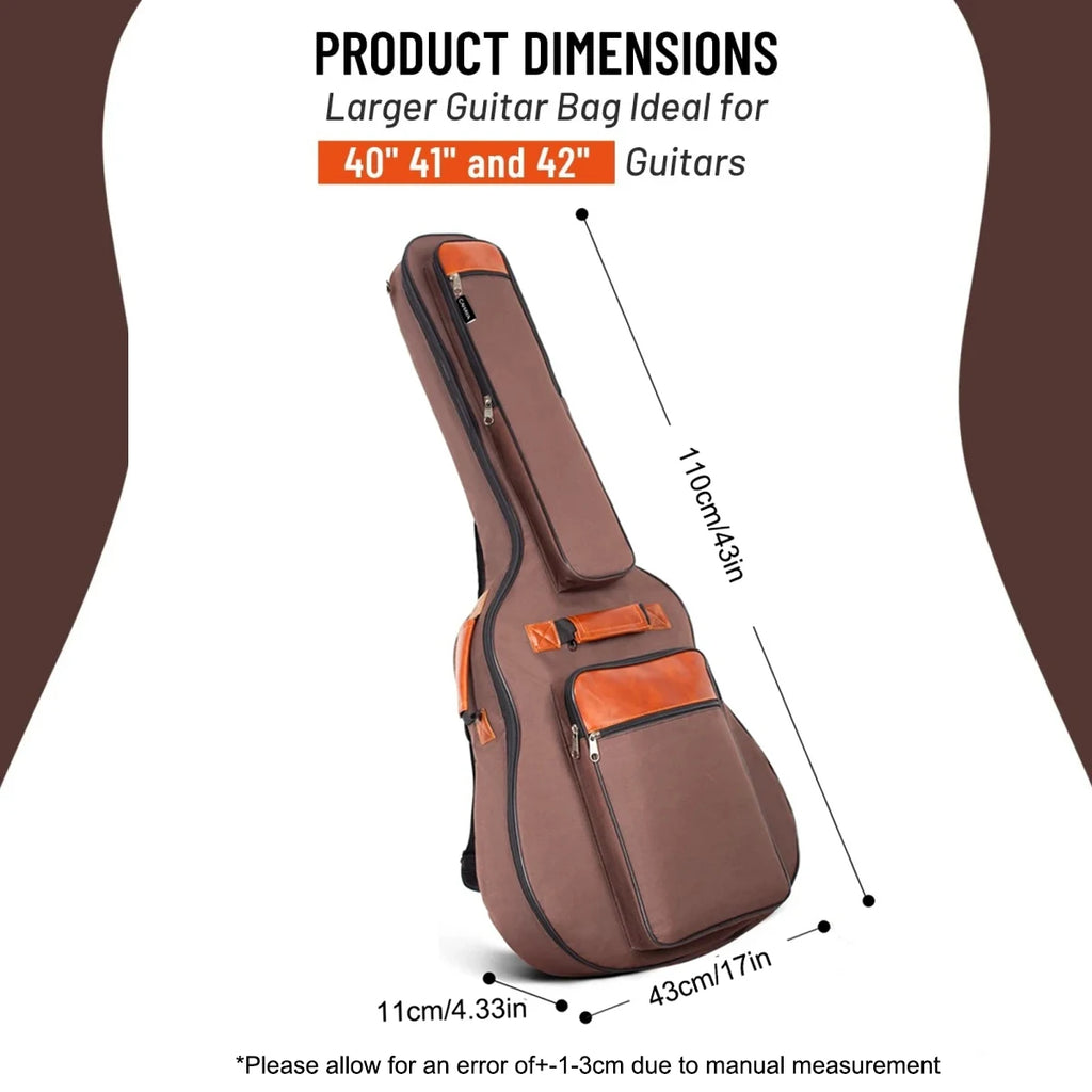 Acoustic Guitar Bag 41 Inch Thickened Waterproof Oxford Nylon