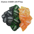 50 Pieces Celluloid Guitar Picks Mediator Thickness 0.46 /0.71/0.96/1.2 MM Electric Bass Pick Plectrum Guitar Accessories