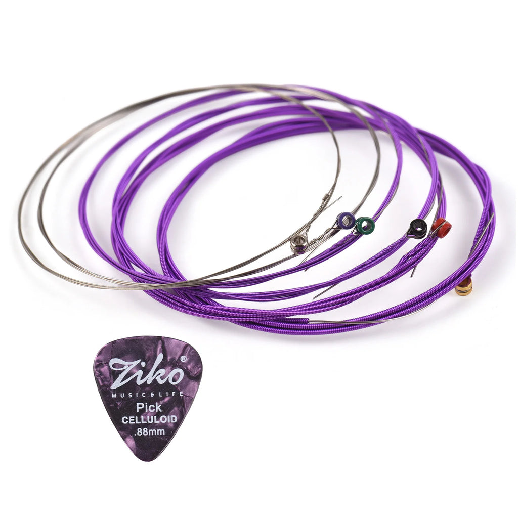 1 Set of 6 Guitar Strings Electric and Acoustic Guitar Strings Replacement Steel String Guitar Accessories Kit