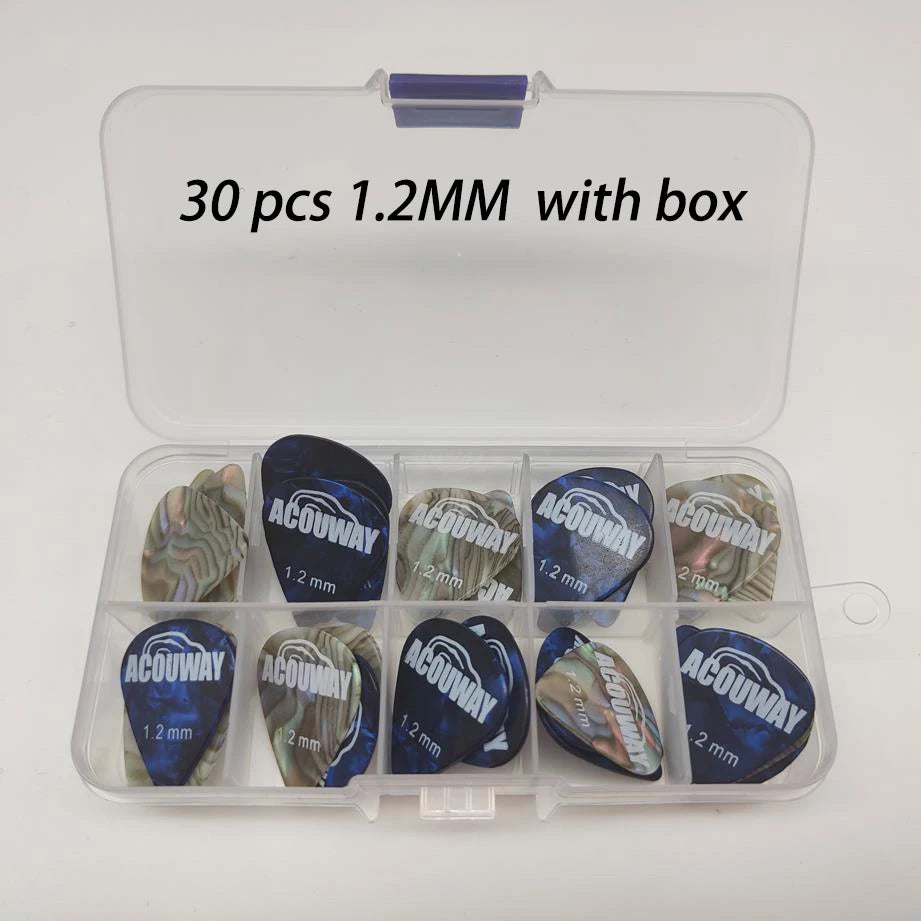 50 Pieces Celluloid Guitar Picks Mediator Thickness 0.46 /0.71/0.96/1.2 MM Electric Bass Pick Plectrum Guitar Accessories