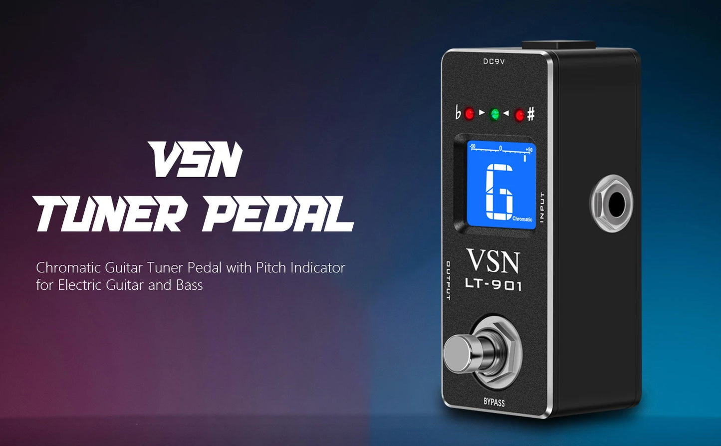 Tuner Pedal,Chromatic Guitar Tuner Pedal Fast and Accuate Tuner for High Precision ± 1 Cent with Pitch Indicator for Pedal
