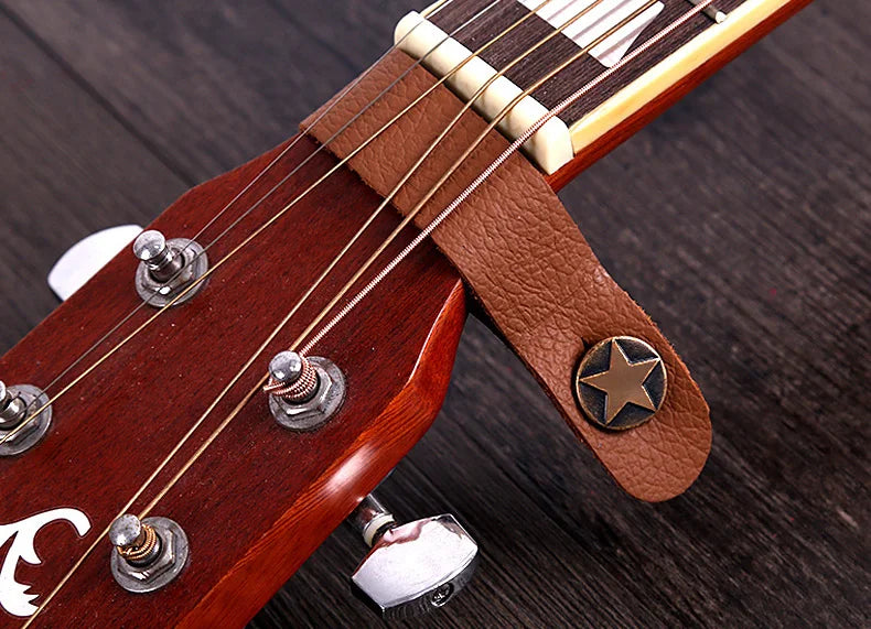 Electric Guitar Accessories Guitar Neck Strap Guitar Strap Leather Head Belt Holder Button Safe Lock Ukulele Bass Folk Acoustic