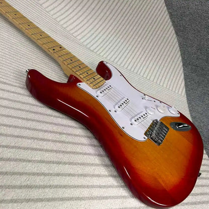 Electric Guitar Cherry Sunburst Color Maple Fretboard Mahogany Body