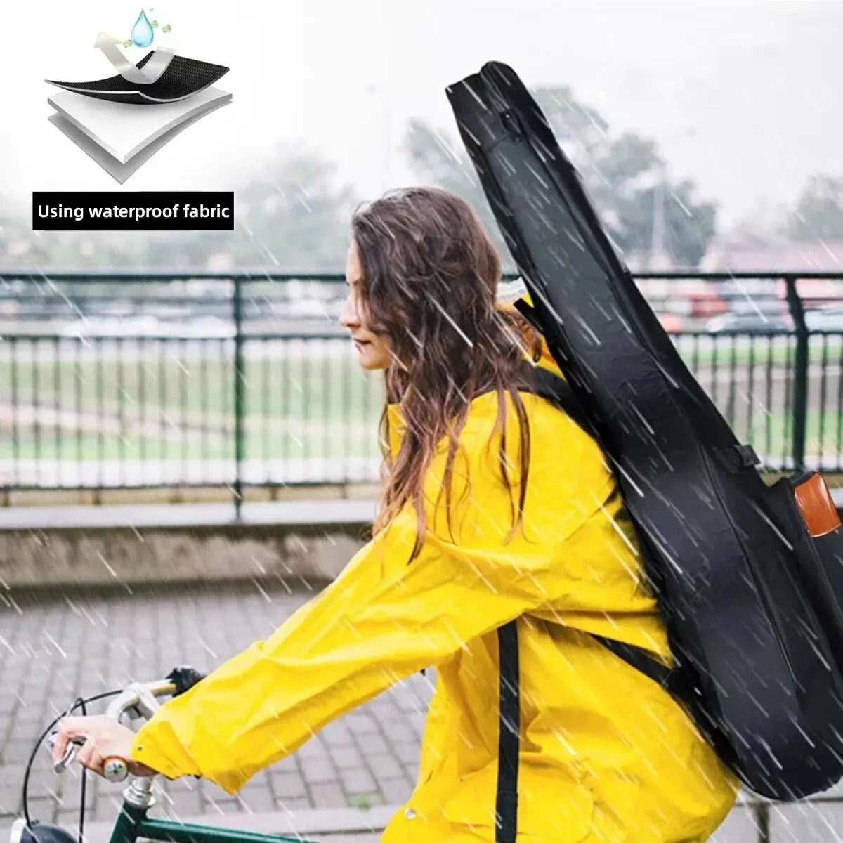Acoustic Guitar Bag 41 Inch Thickened Waterproof Oxford Nylon