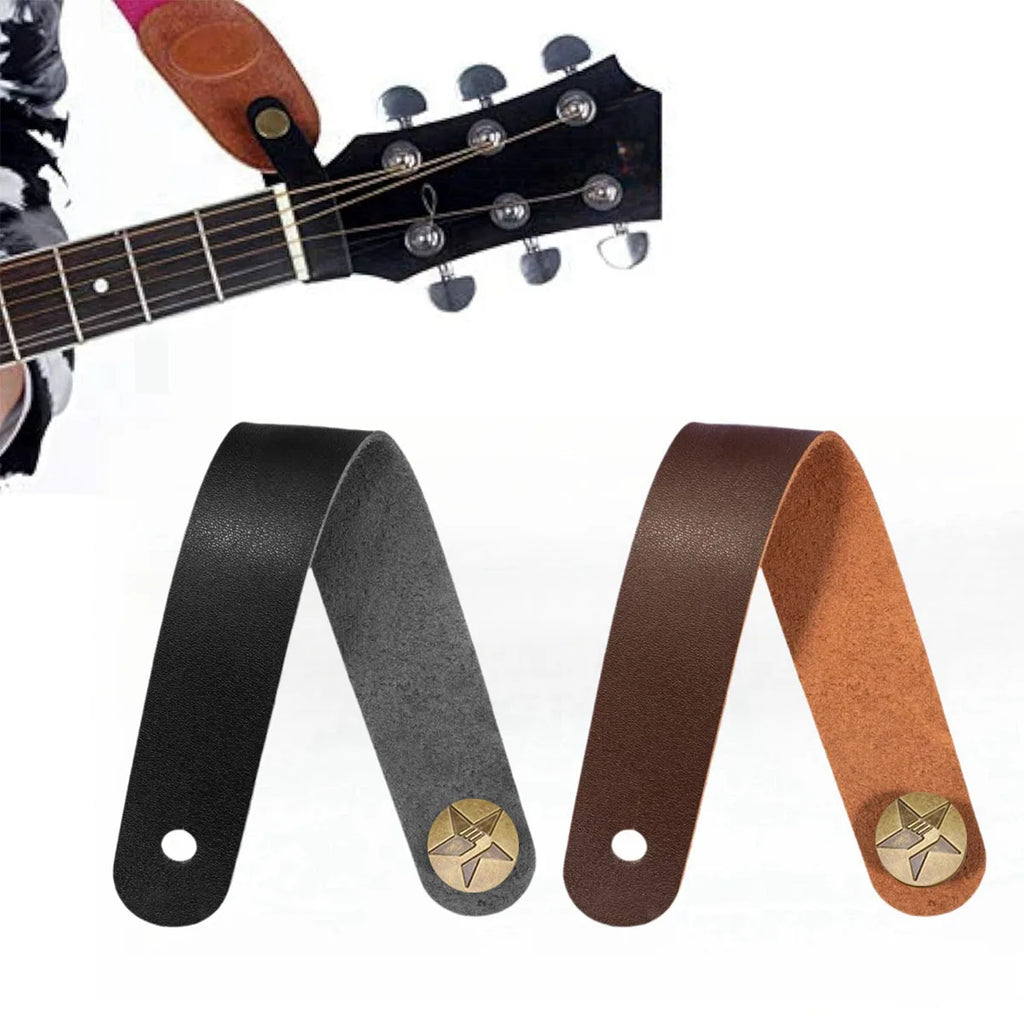 Miwaye Guitar Neck Strap Guitar Leather Strap Holder Button Safe Lock For Ukulele Bass Acoustic Guitar Accessories