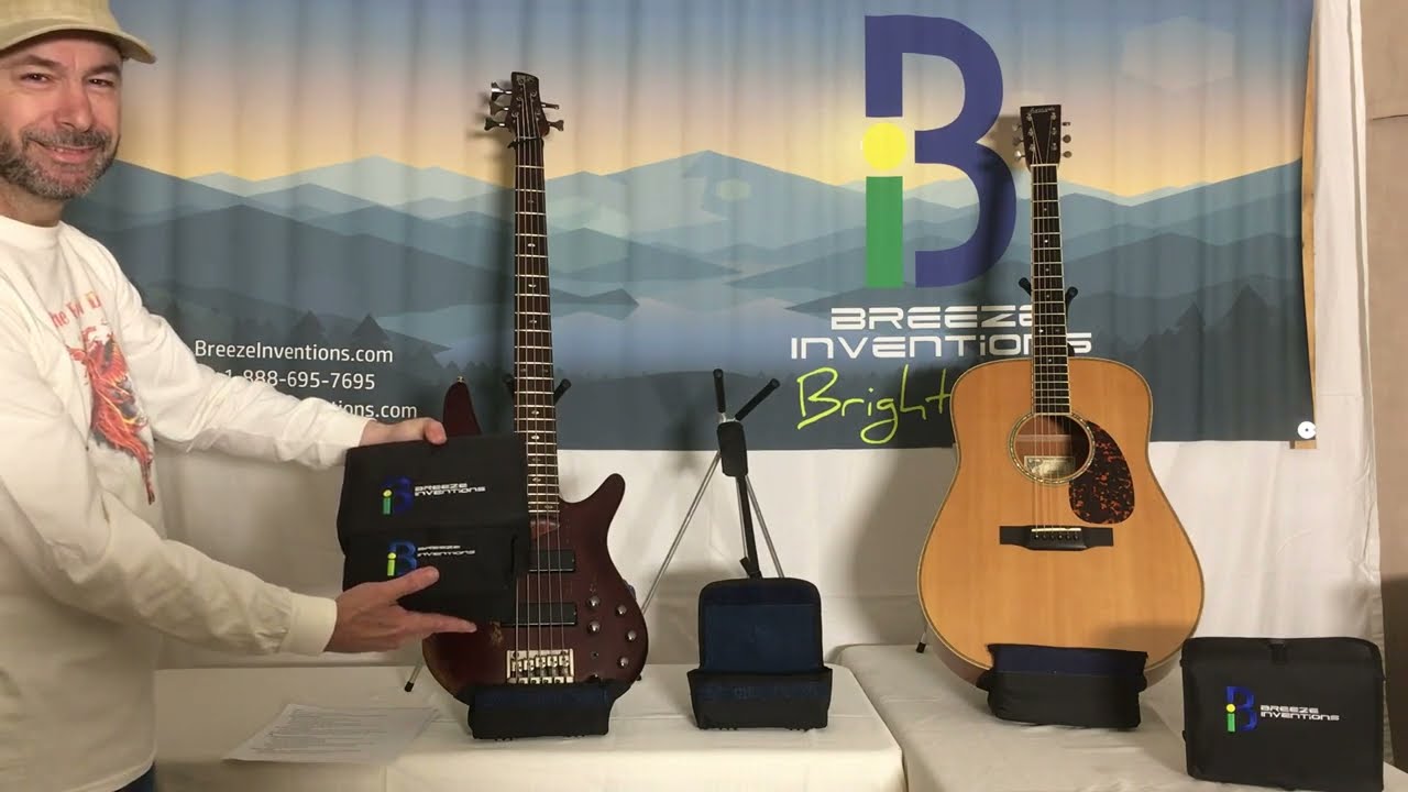 Load video: Breeze Travel Pro Guitar Stand