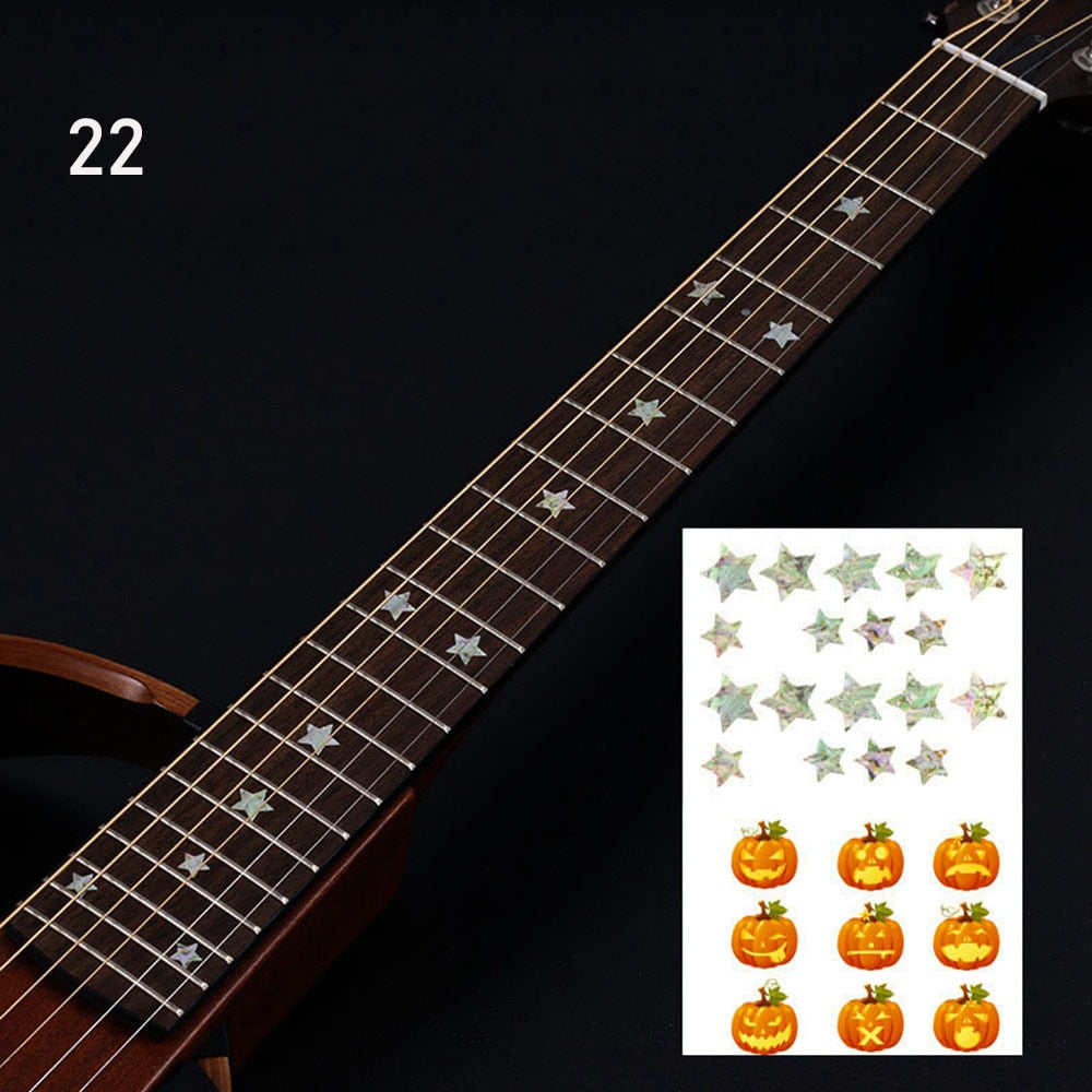 1PC Guitar Fretboard Ultra-Thin Sticker Bass Decorative Cross Decals Stickers For Guitarra Music Instrument Electric Guitar Part