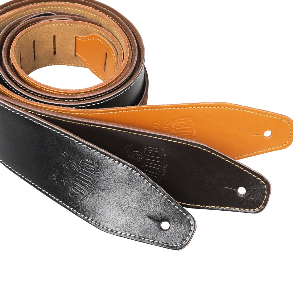 Soldier Genuine Cow Leather Cowhide Soft Durable Guitar Strap