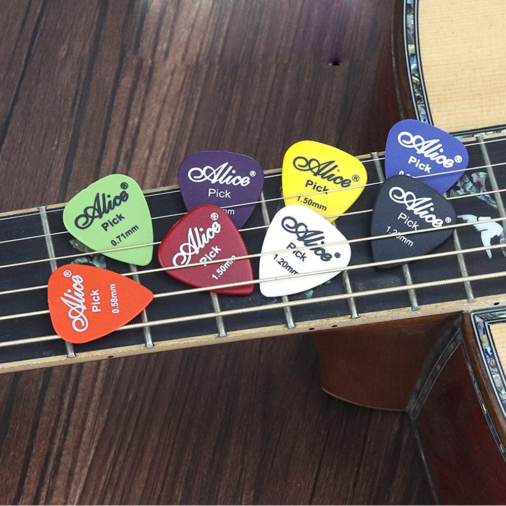 10-50 Pcs Guitar Picks and Guitar Pick holders with varying thickness